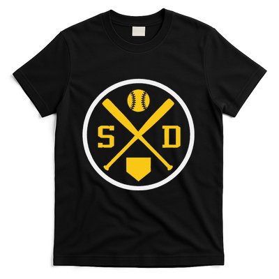 Retro San Diego Baseball Emblem Vintage Sd T-Shirt