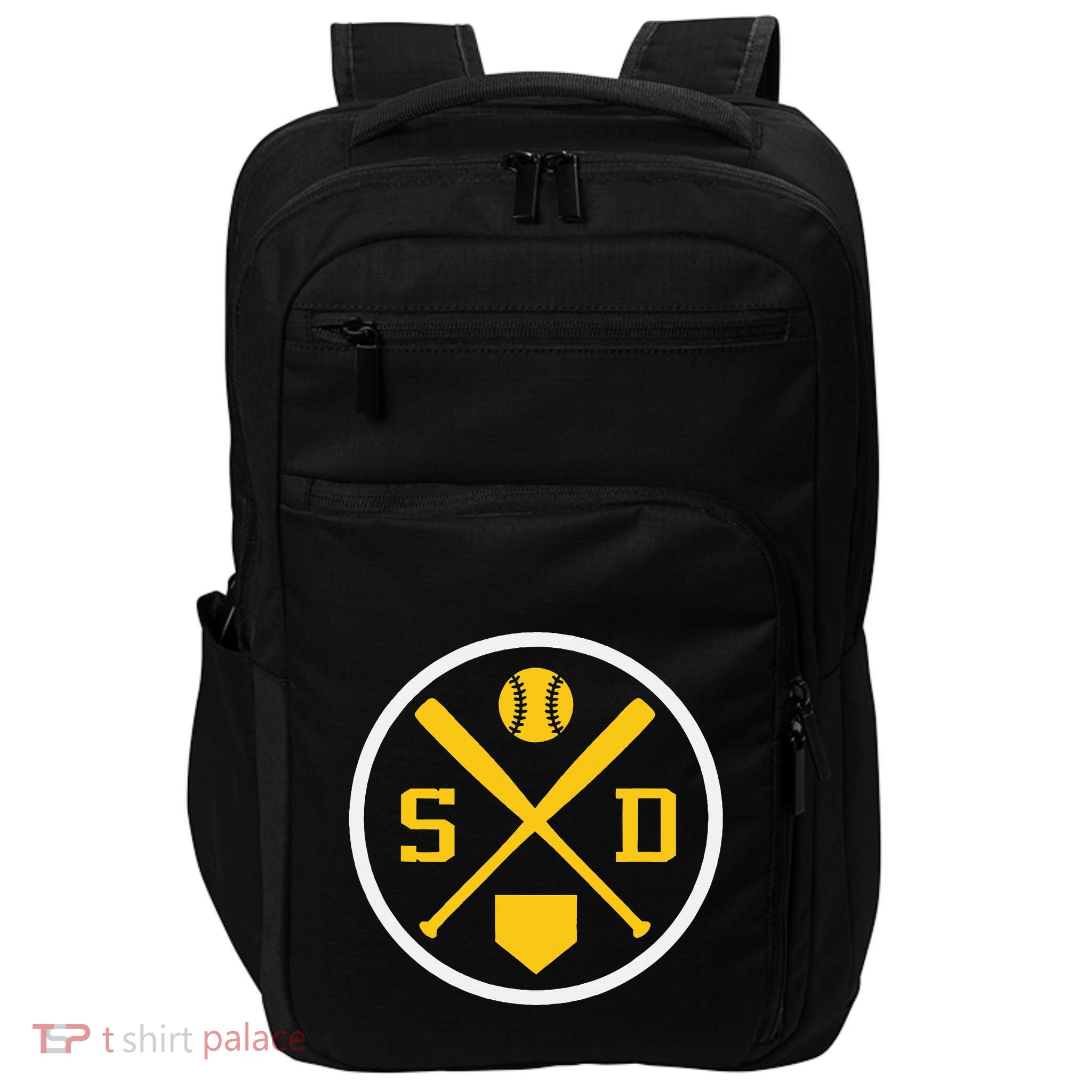 Retro San Diego Baseball Emblem Vintage Sd Impact Tech Backpack