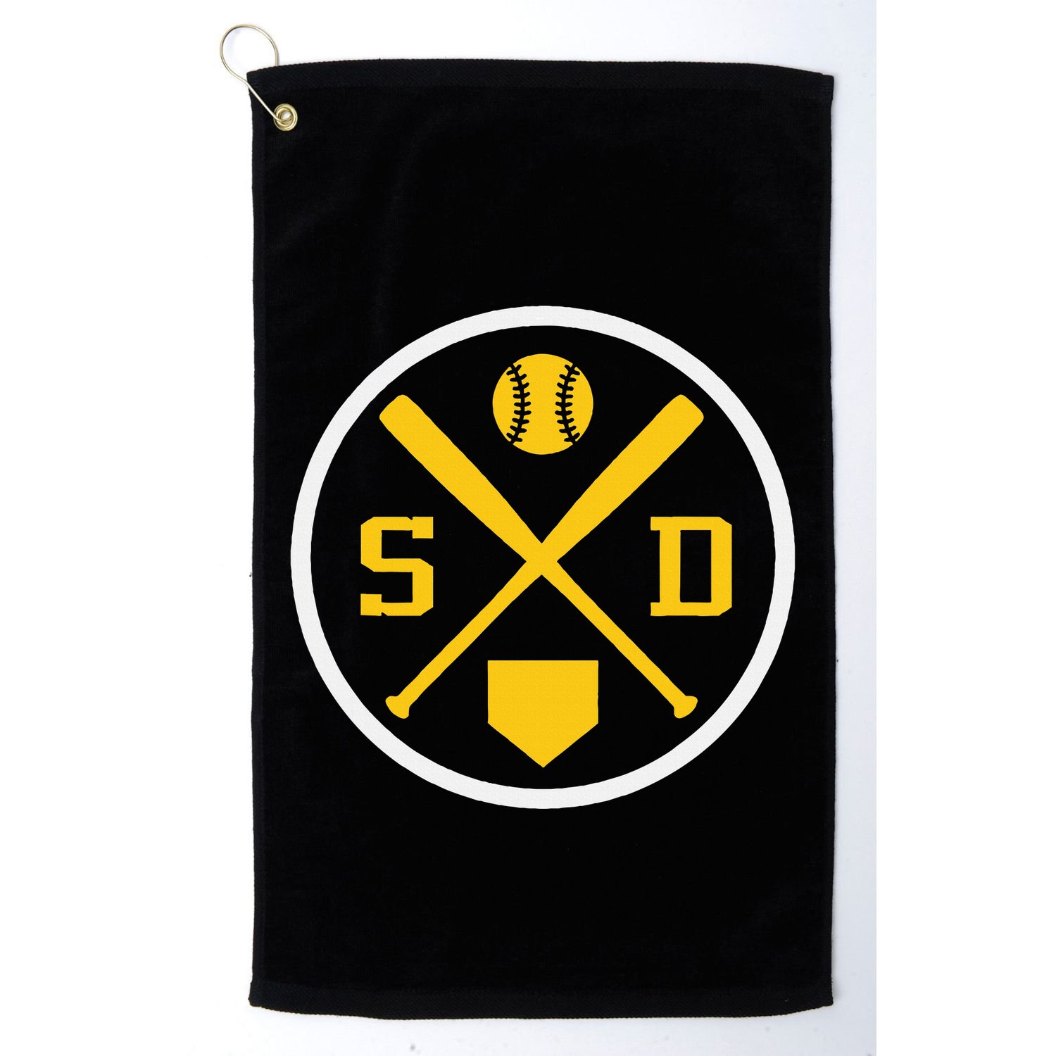 Retro San Diego Baseball Emblem Vintage Sd Golf Towel