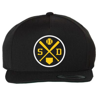 Retro San Diego Baseball Emblem Vintage Sd Wool Snapback Cap