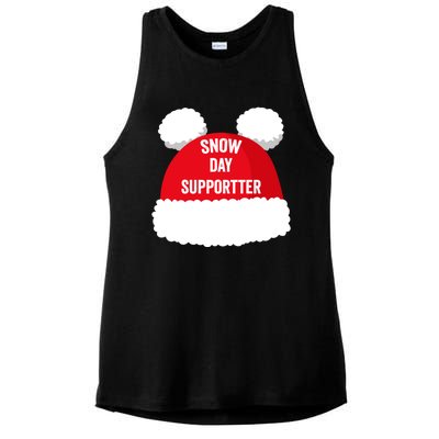 Retro Snow Day Supporter Fun Teacher Retro Snow Day Supporter Fun Teacher Ladies PosiCharge Tri-Blend Wicking Tank