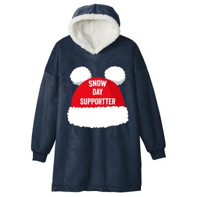 Retro Snow Day Supporter Fun Teacher Retro Snow Day Supporter Fun Teacher Hooded Wearable Blanket