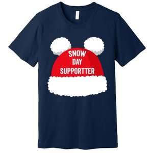 Retro Snow Day Supporter Fun Teacher Retro Snow Day Supporter Fun Teacher Premium T-Shirt