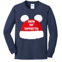 Retro Snow Day Supporter Fun Teacher Retro Snow Day Supporter Fun Teacher Kids Long Sleeve Shirt