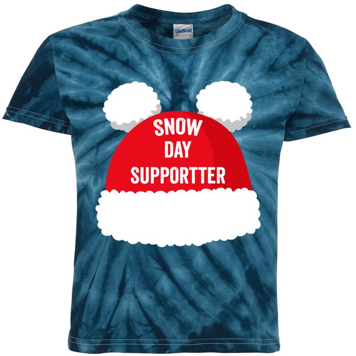 Retro Snow Day Supporter Fun Teacher Retro Snow Day Supporter Fun Teacher Kids Tie-Dye T-Shirt