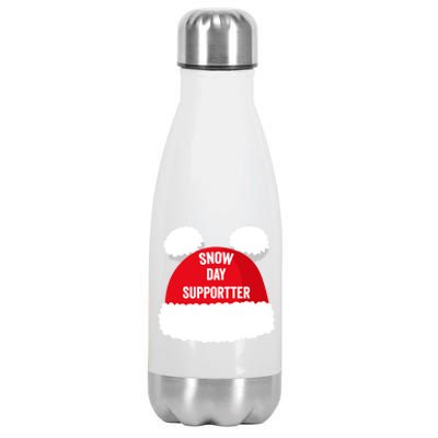 Retro Snow Day Supporter Fun Teacher Retro Snow Day Supporter Fun Teacher Stainless Steel Insulated Water Bottle