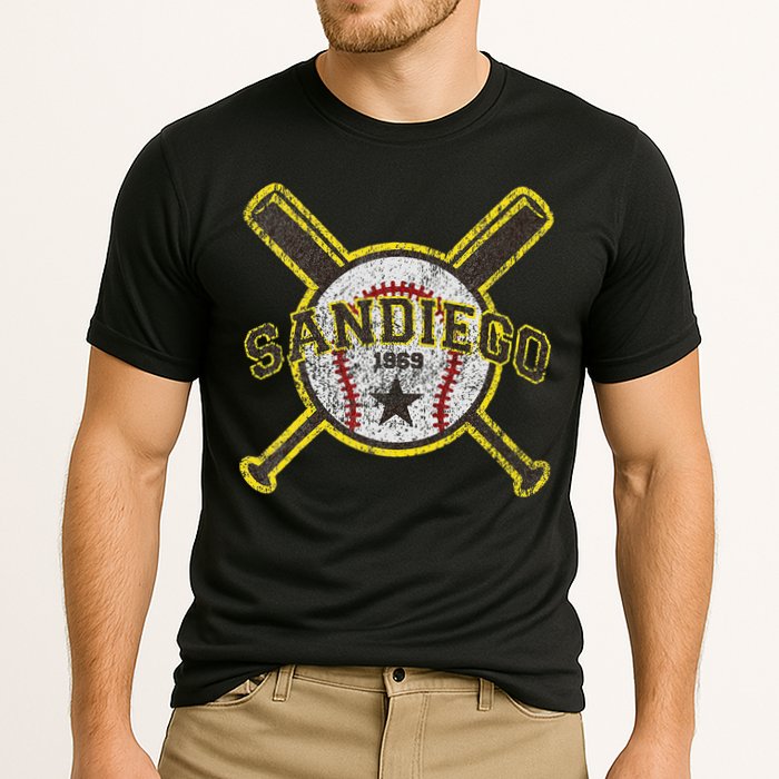 Retro San Diego Baseball Sd Cooling Performance Crew T-Shirt