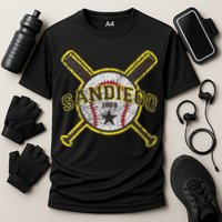 Retro San Diego Baseball Sd Cooling Performance Crew T-Shirt
