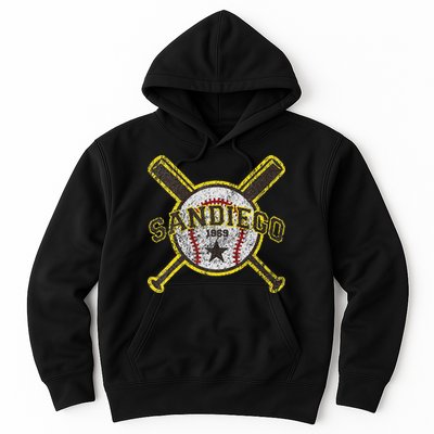 Retro San Diego Baseball Sd Hoodie