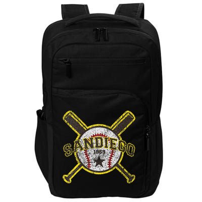 Retro San Diego Baseball Sd Impact Tech Backpack