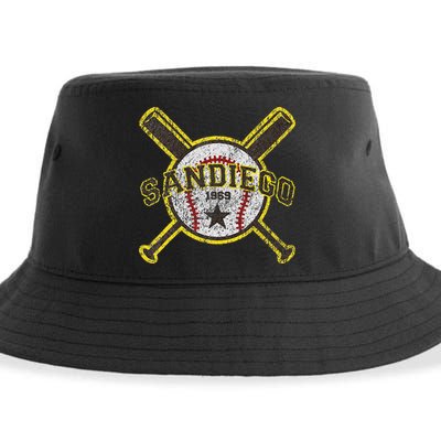Retro San Diego Baseball Sd Sustainable Bucket Hat