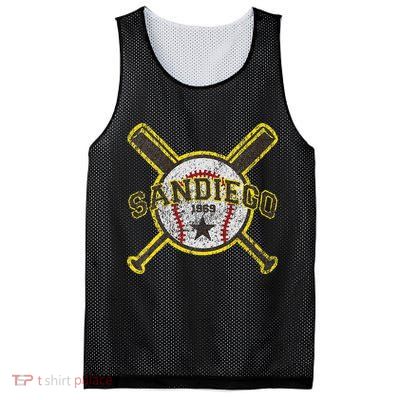 Retro San Diego Baseball Sd Mesh Reversible Basketball Jersey Tank