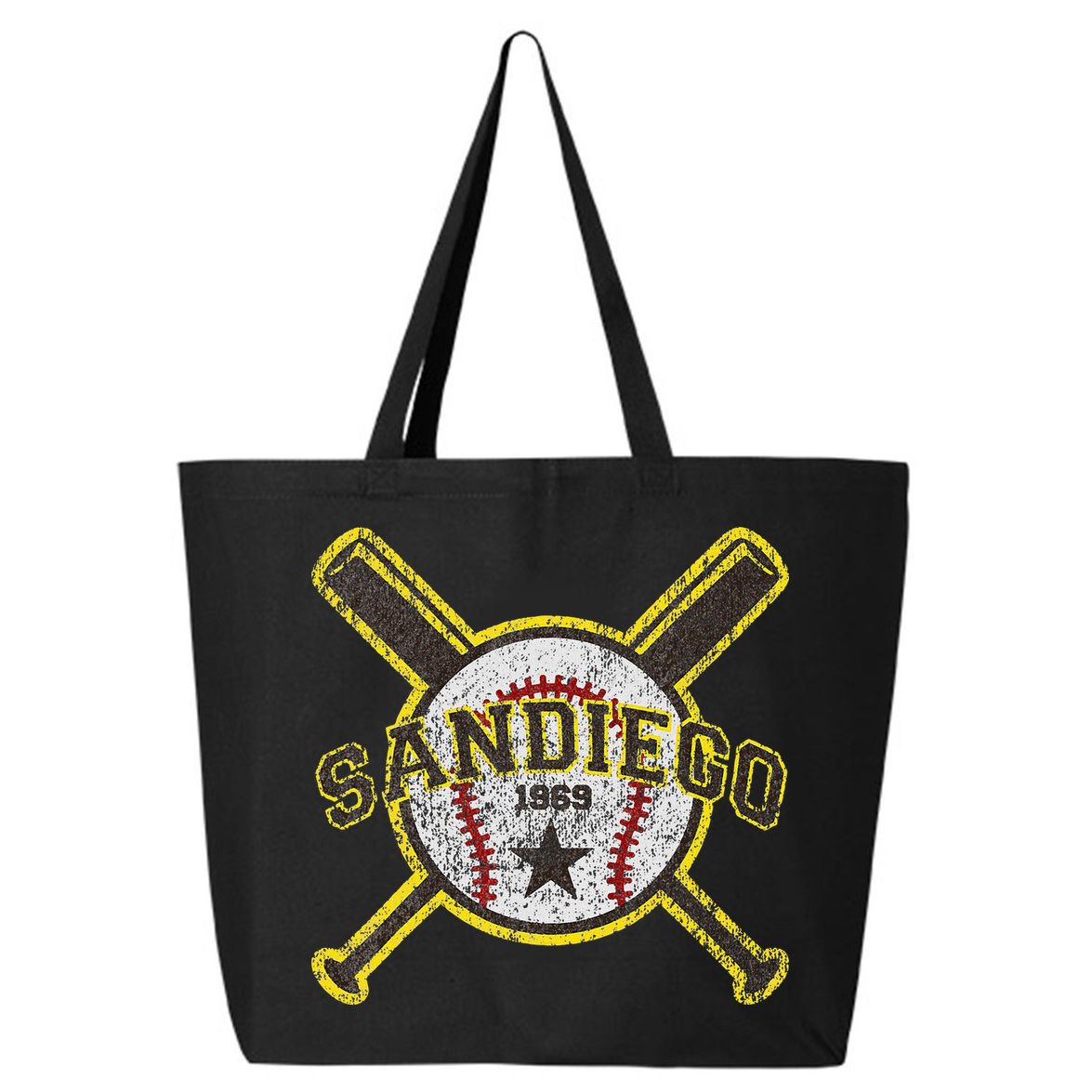 Retro San Diego Baseball Sd 25L Jumbo Tote