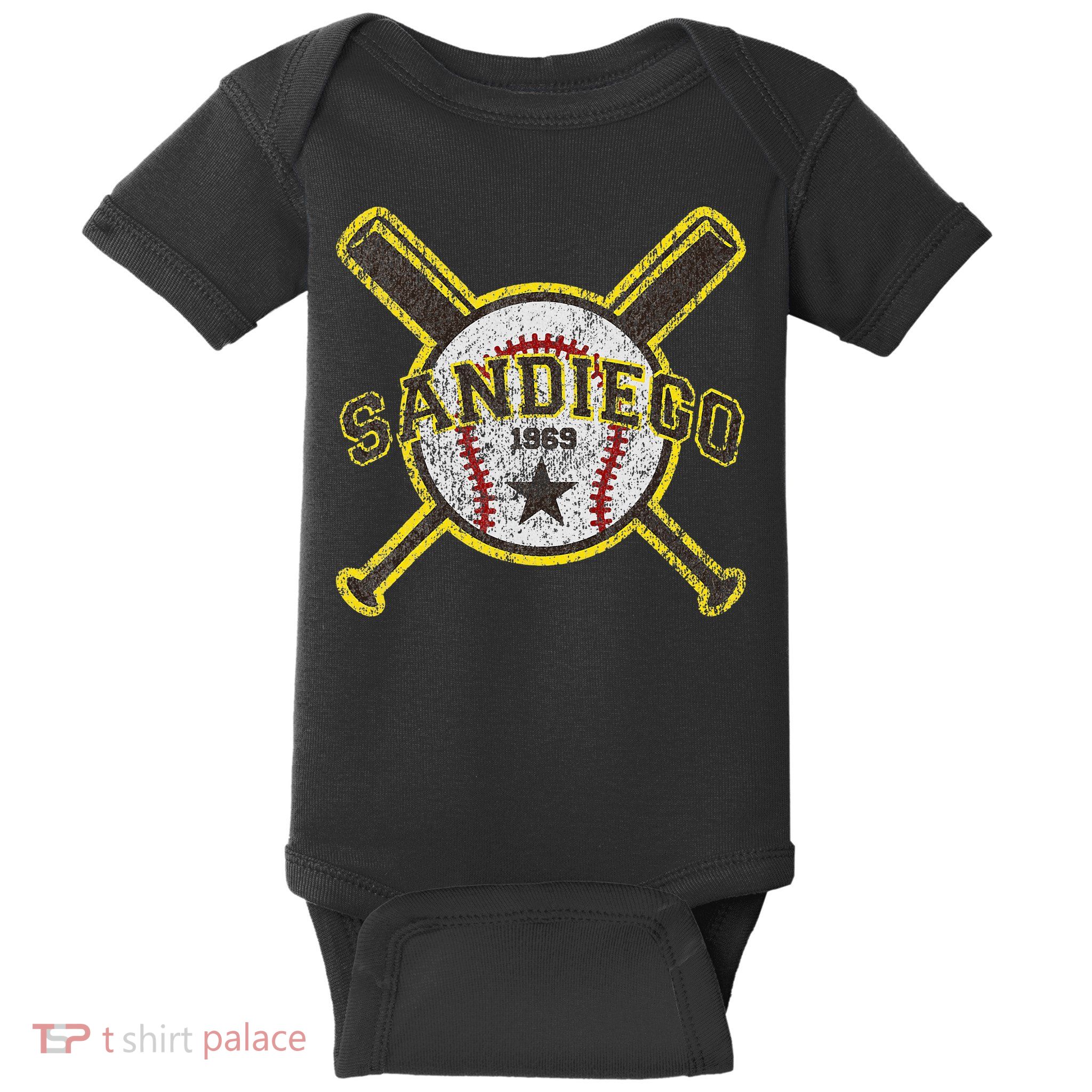 Retro San Diego Baseball Sd Baby Bodysuit
