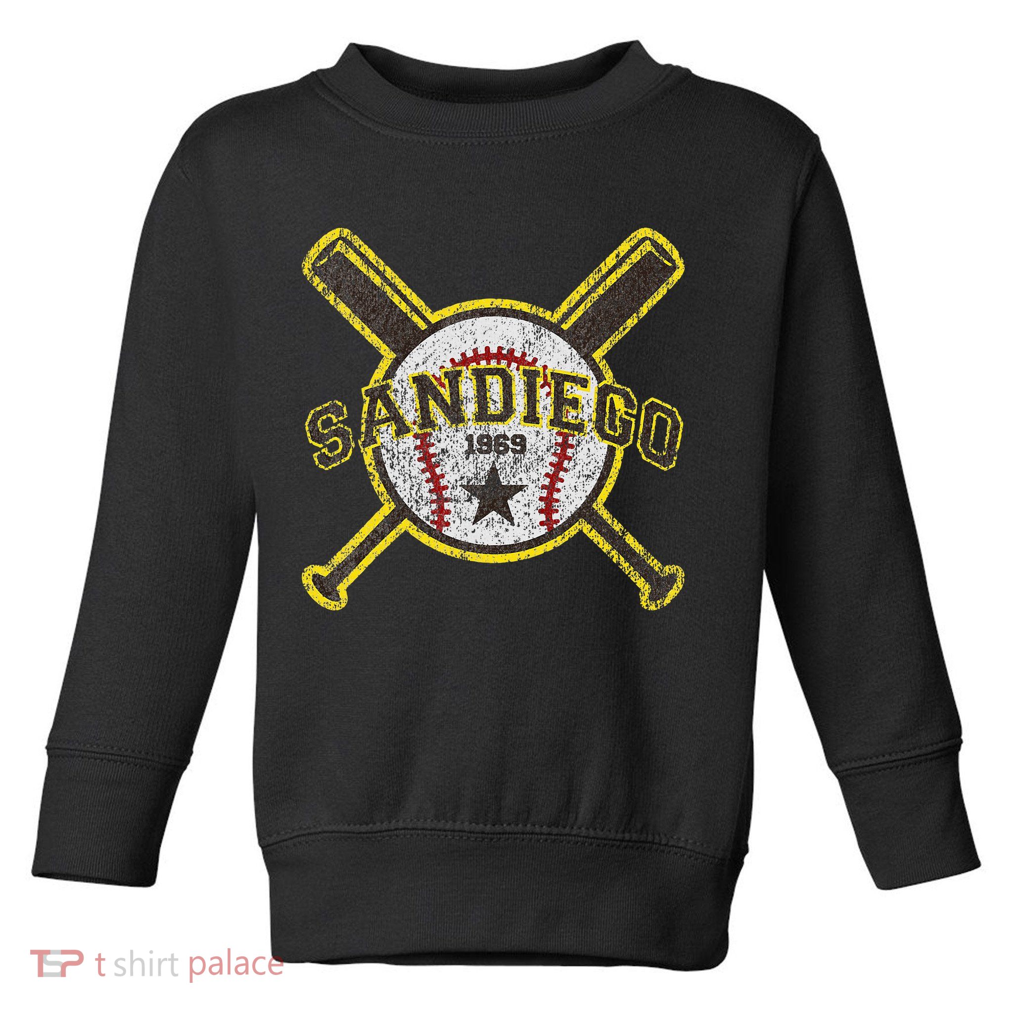 Retro San Diego Baseball Sd Toddler Sweatshirt