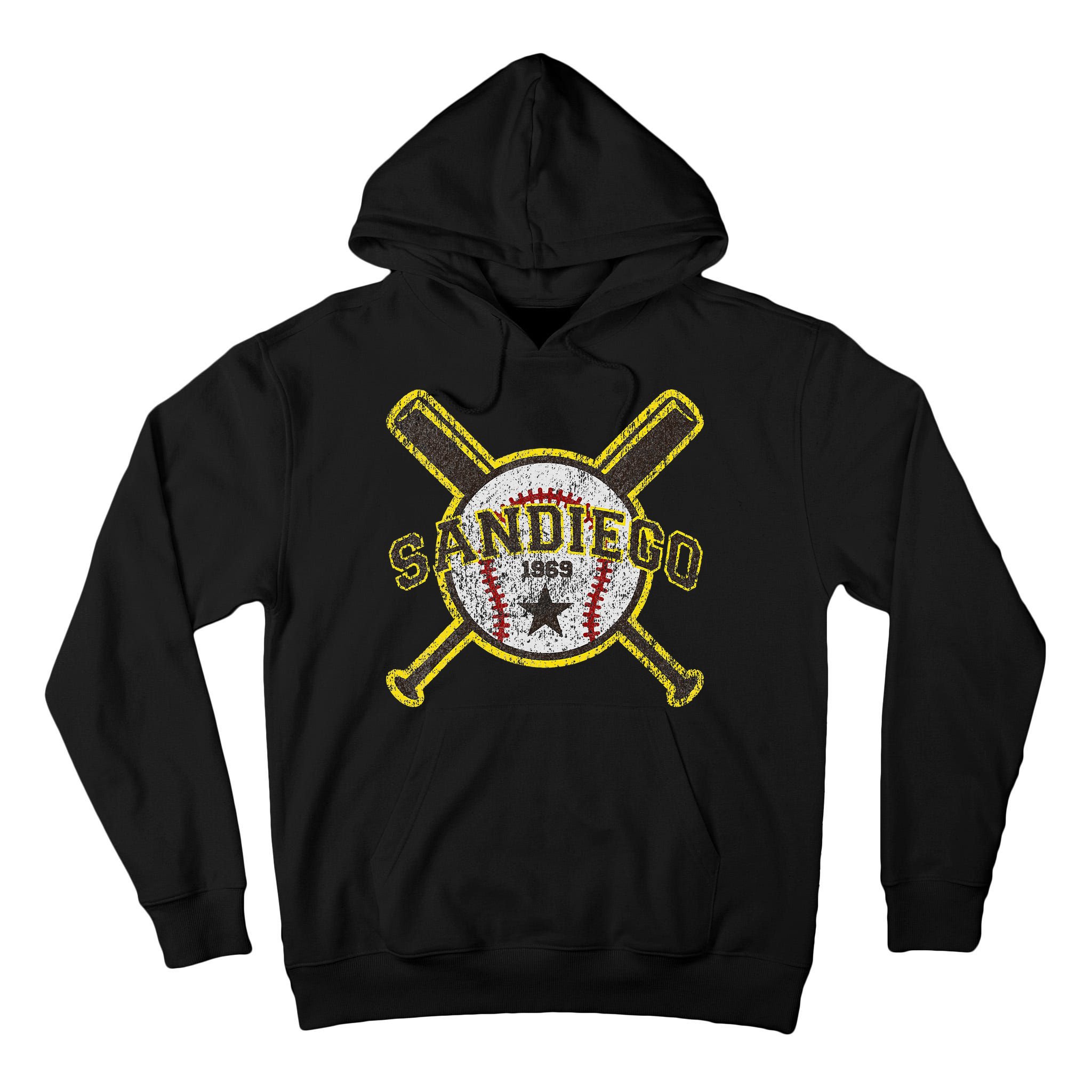 Retro San Diego Baseball Sd Tall Hoodie