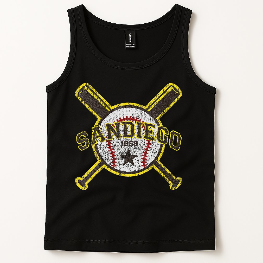 Retro San Diego Baseball Sd Tank Top