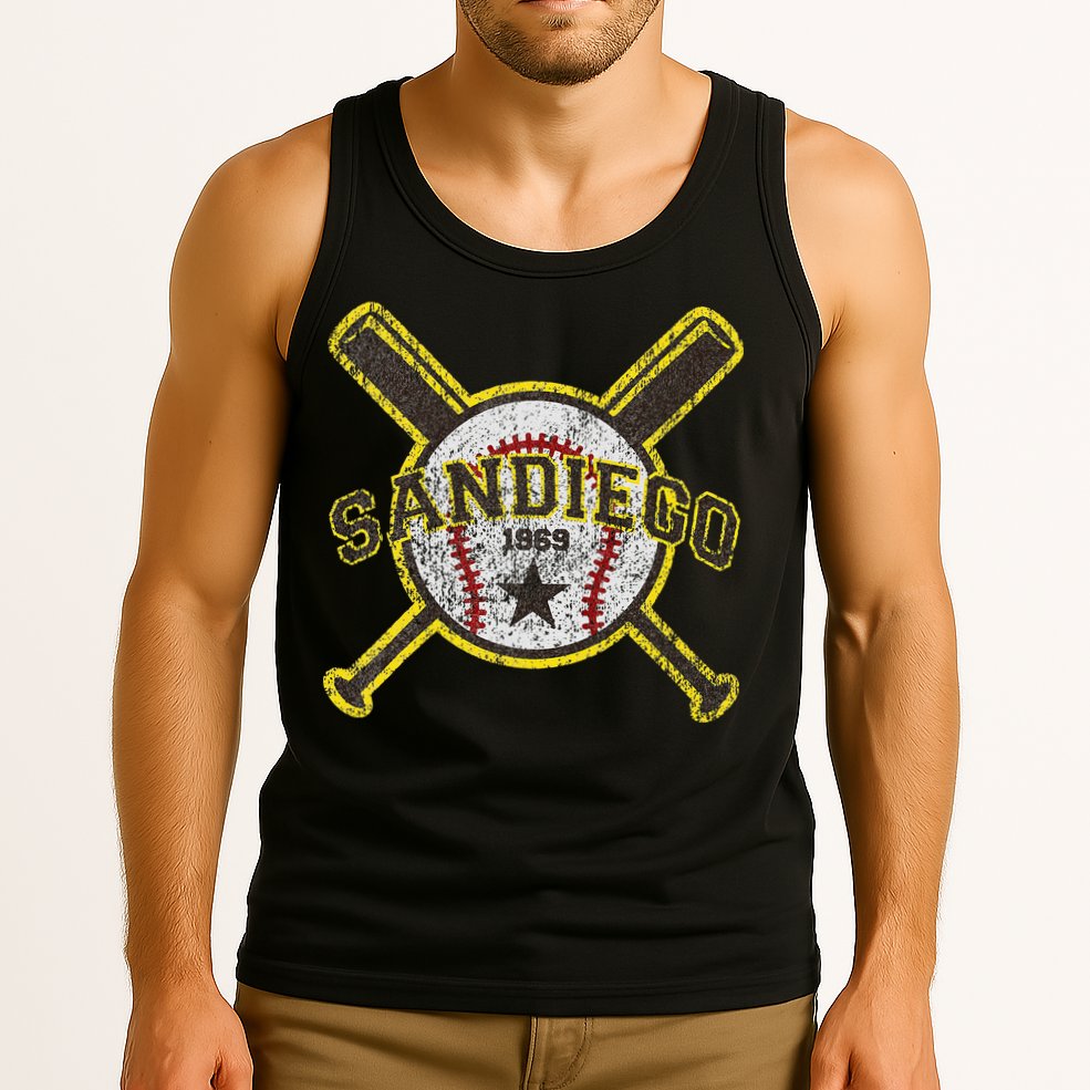 Retro San Diego Baseball Sd Tank Top
