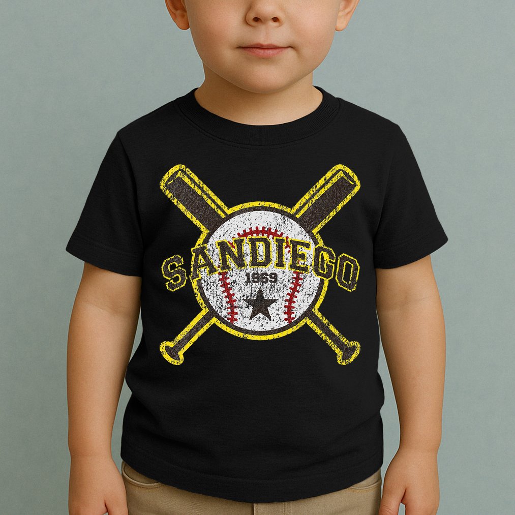 Retro San Diego Baseball Sd Toddler T-Shirt