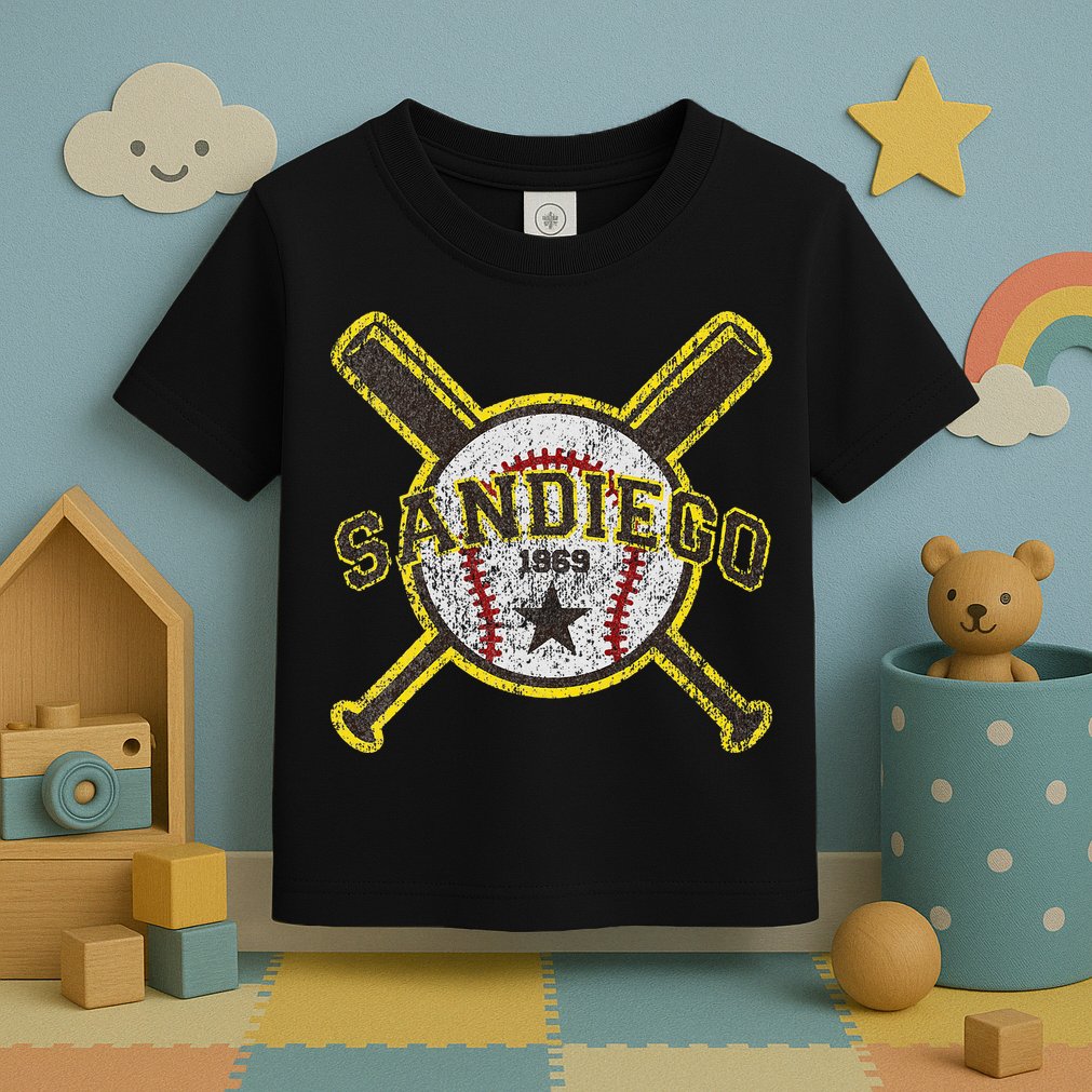 Retro San Diego Baseball Sd Toddler T-Shirt