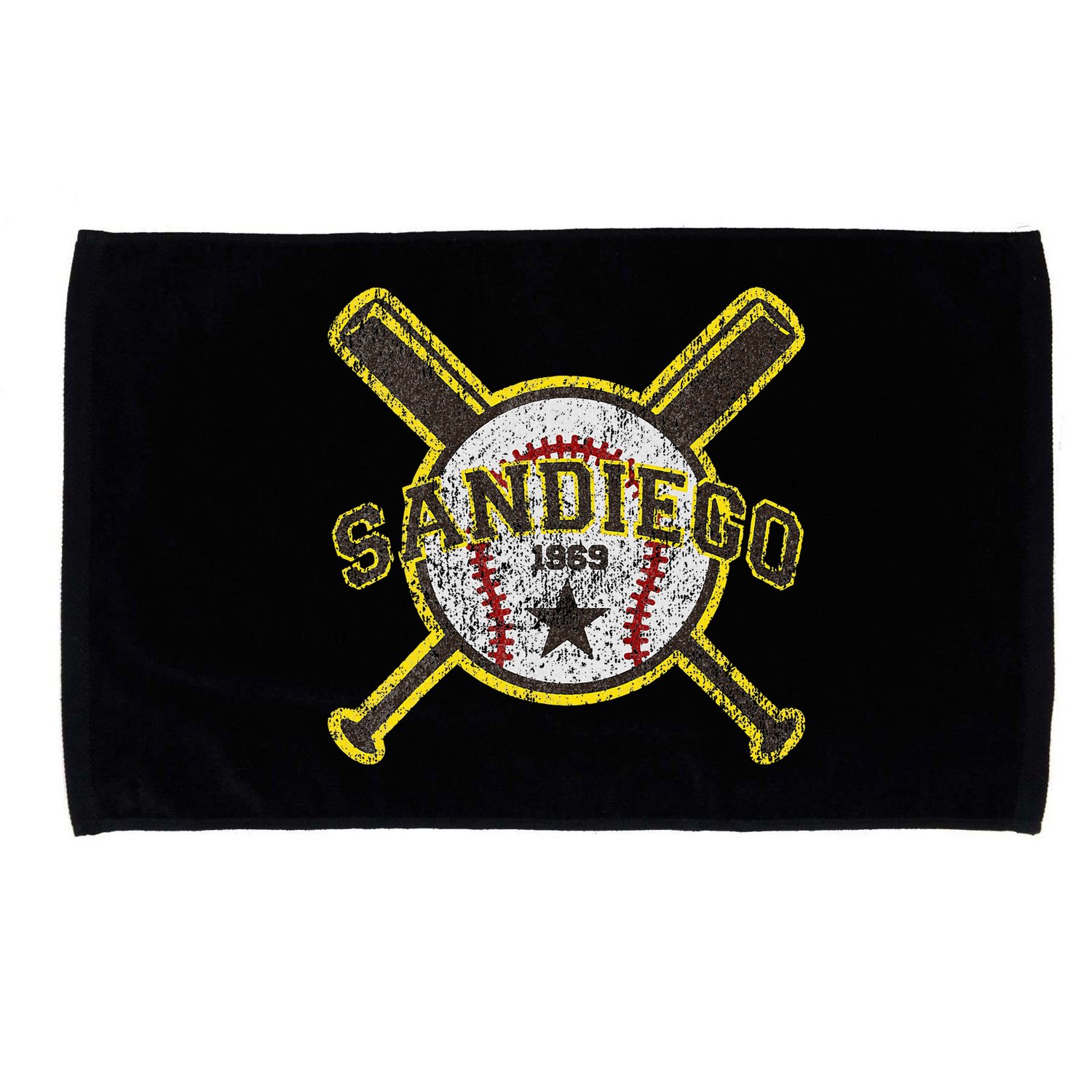 Retro San Diego Baseball Sd Microfiber Hand Towel