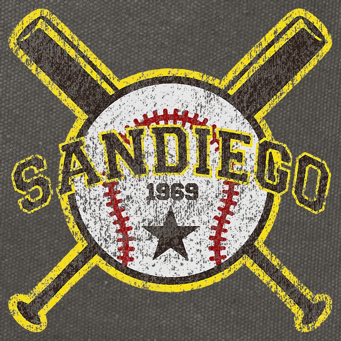 Retro San Diego Baseball Sd Cotton Canvas Backpack