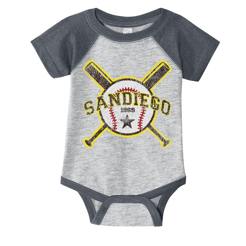 Retro San Diego Baseball Sd Infant Baby Jersey Bodysuit