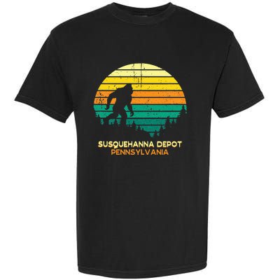 Retro Susquehanna Depot Pennsylvania Big Foot Souvenir Garment-Dyed Heavyweight T-Shirt