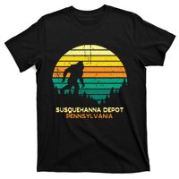 Retro Susquehanna Depot Pennsylvania Big Foot Souvenir T-Shirt