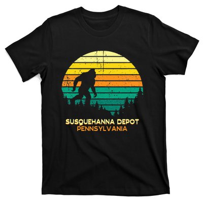 Retro Susquehanna Depot Pennsylvania Big Foot Souvenir T-Shirt