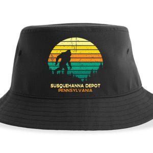 Retro Susquehanna Depot Pennsylvania Big Foot Souvenir Sustainable Bucket Hat