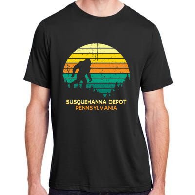 Retro Susquehanna Depot Pennsylvania Big Foot Souvenir Adult ChromaSoft Performance T-Shirt