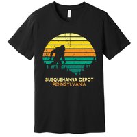 Retro Susquehanna Depot Pennsylvania Big Foot Souvenir Premium T-Shirt