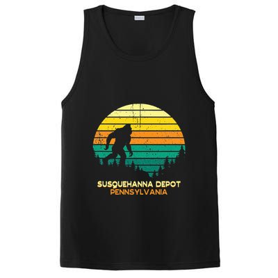 Retro Susquehanna Depot Pennsylvania Big Foot Souvenir PosiCharge Competitor Tank