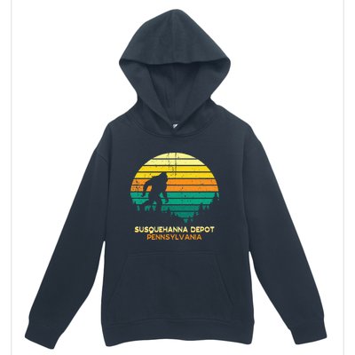 Retro Susquehanna Depot Pennsylvania Big Foot Souvenir Urban Pullover Hoodie