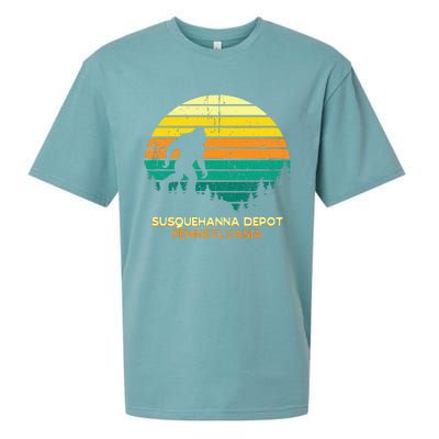 Retro Susquehanna Depot Pennsylvania Big Foot Souvenir Sueded Cloud Jersey T-Shirt