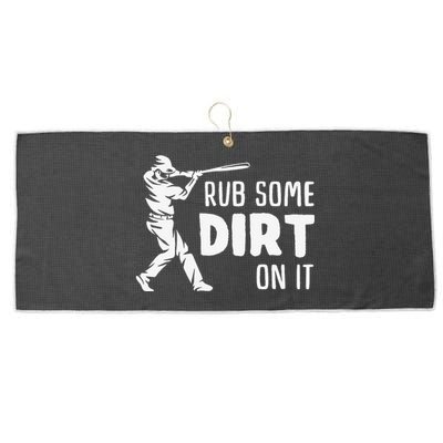 Rub Some Dirt On It No Crying Baseball Softball Large Microfiber Waffle Golf Towel