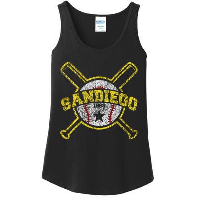 Retro San Diego Baseball Ladies Essential Tank