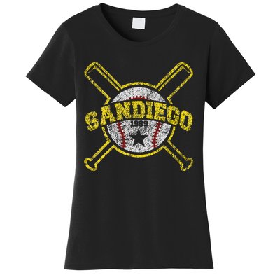 Retro San Diego Baseball Women's T-Shirt