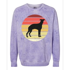 Retro Sunset Dog Lover Colorblast Crewneck Sweatshirt