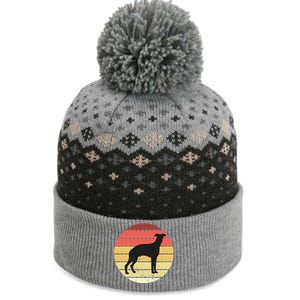 Retro Sunset Dog Lover The Baniff Cuffed Pom Beanie