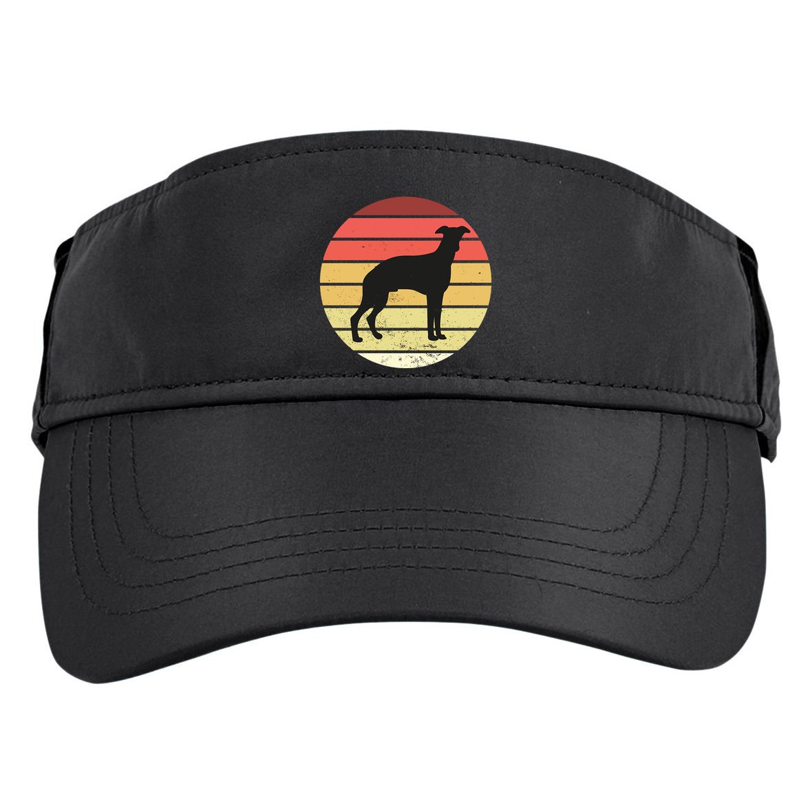 Retro Sunset Dog Lover Adult Drive Performance Visor