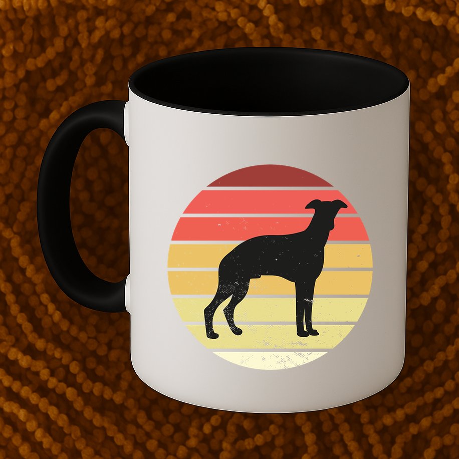 Retro Sunset Dog Lover Mug