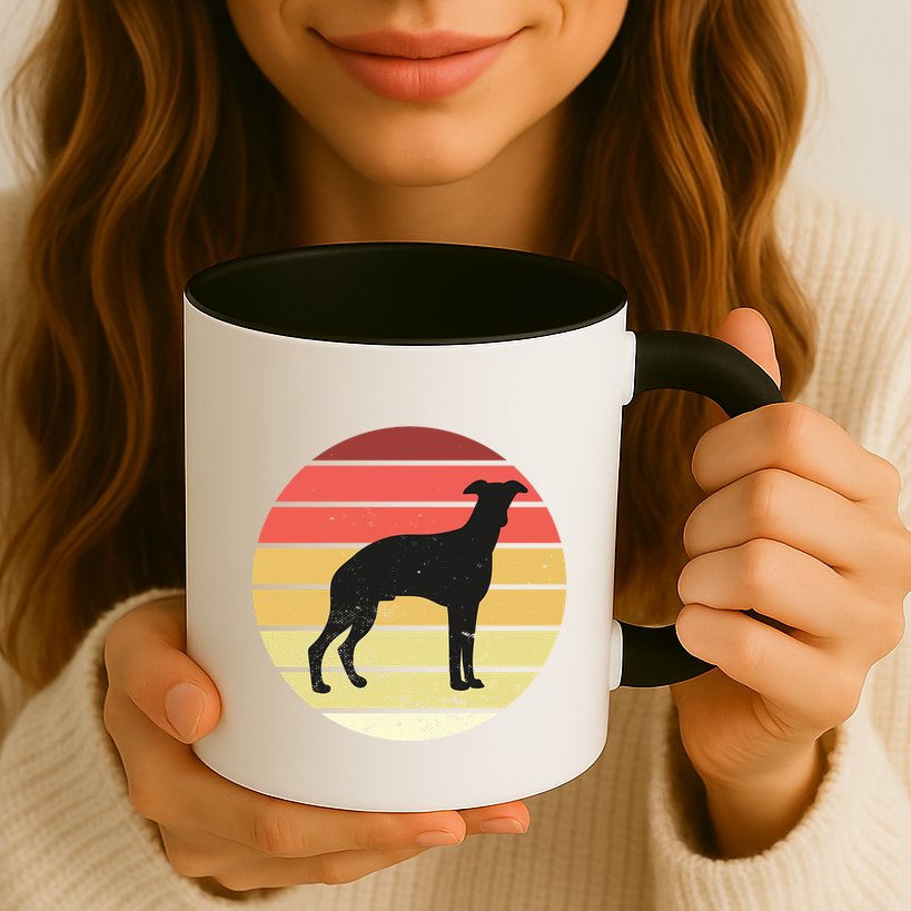 Retro Sunset Dog Lover Mug