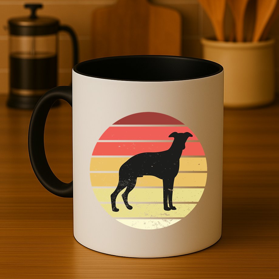 Retro Sunset Dog Lover Mug