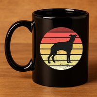 Retro Sunset Dog Lover 11oz C Handle Ceramic Mug
