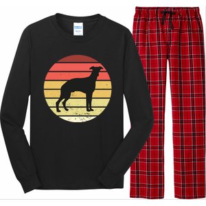 Retro Sunset Dog Lover Long Sleeve Pajama Set