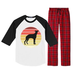 Retro Sunset Dog Lover Raglan Sleeve Pajama Set