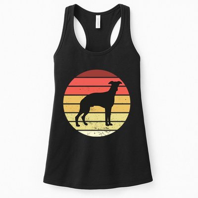 Retro Sunset Dog Lover Womens Tank Top