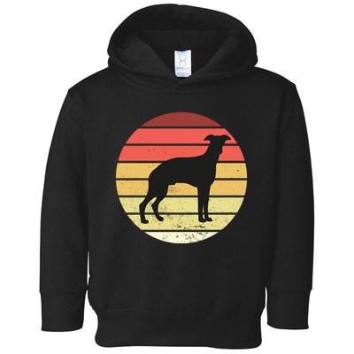 Retro Sunset Dog Lover Toddler Hoodie
